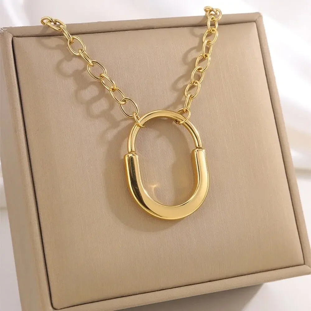 18K Gold Plated Equestrian Link Necklace